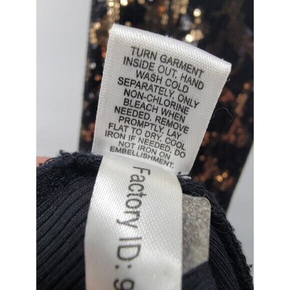 Express Women's Black & Gold Sequin Racerback Tank Dress Small - Picture 6 of 6